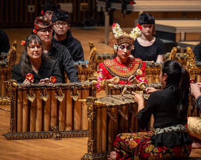 Performers in the Balinese Gamelan