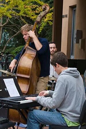 students in the nu jazz collective perform at Cal Day